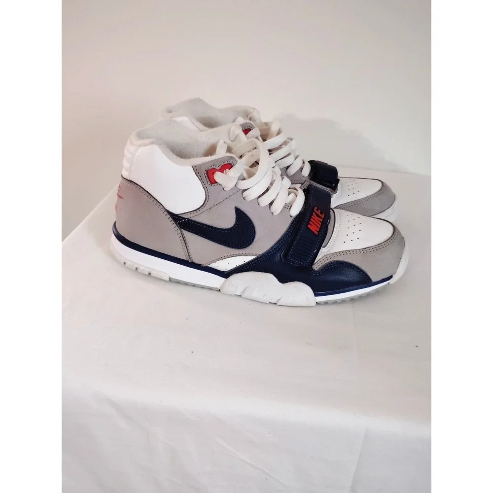 Nike Air Trainer 1 Photon Dust Midnight Navy Retro Preppy Training Shoes Men 7.5